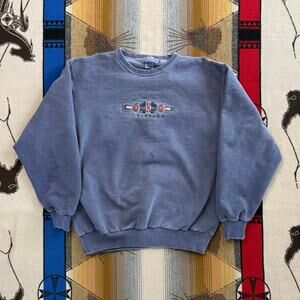 Vintage 90s Vail Colorado Embroidered Crewneck Sweatshirt Size Large Skiing